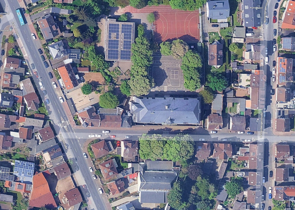 Die Meisterschule von oben betrachtet